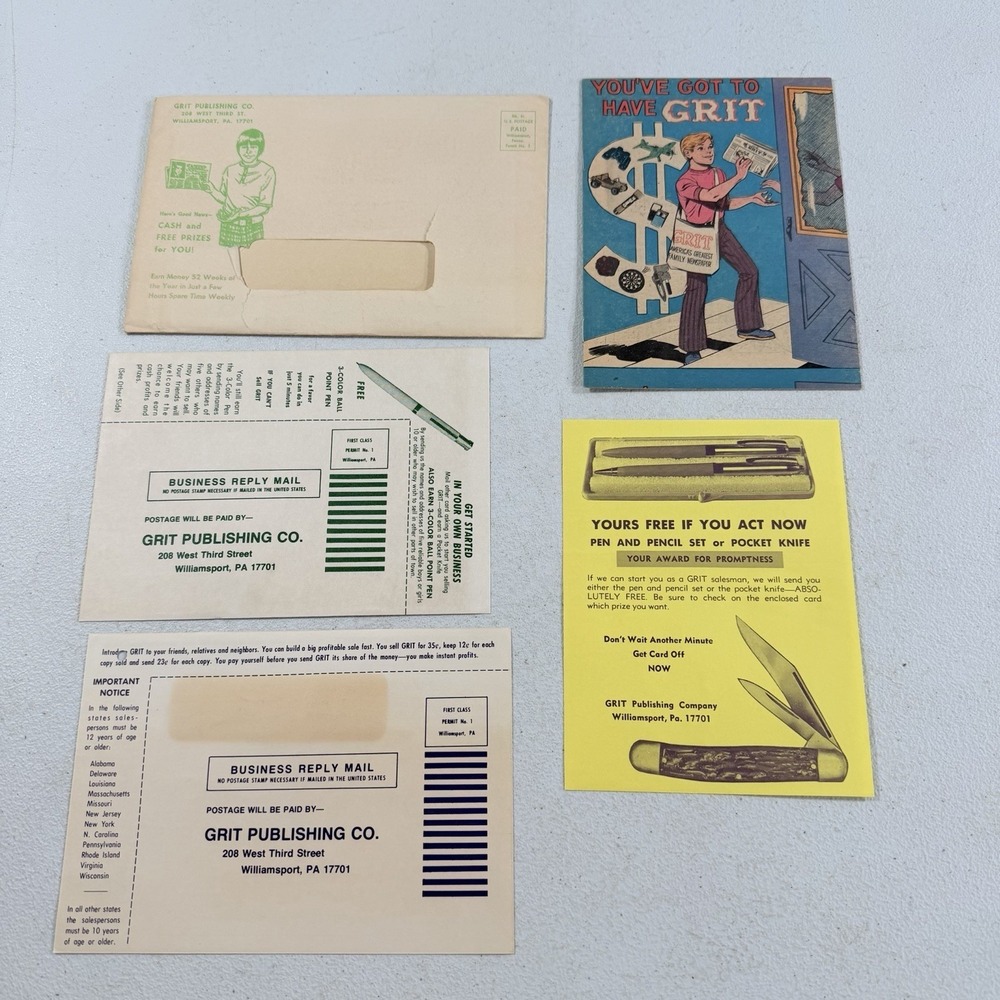 YOU'VE GOT TO HAVE GRIT 1959 MINI PROMO COMIC W/ ORIGINAL ENVELOPE & INSERTS
